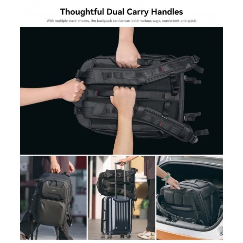 Рюкзак Ulanzi BP10 Hardshell Camera Backpack 35L (B012GBB1 BP10) Black купить в Украине: Киев, Днепр, Харьков, Одесса  | Низкая цена, отзывы, характеристики от TELEMART фото