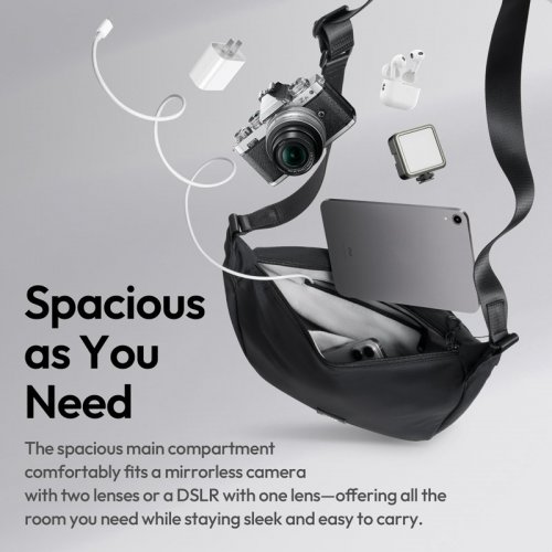 Сумка Ulanzi HMN1 Crossbody Bag (B160 HMN1) Light Gray купити в Україні: Київ, Львів, Хмельницький, Тернопіль, Івано-Франківськ | Низька ціна, відгуки, характеристики від TELEMART фото