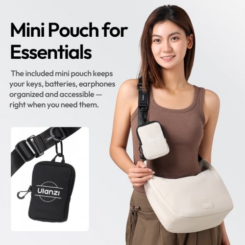 Сумка Ulanzi HMN1 Crossbody Bag (B160 HMN1) Light Gray купити в Україні: Київ, Львів, Хмельницький, Тернопіль, Івано-Франківськ | Низька ціна, відгуки, характеристики від TELEMART фото