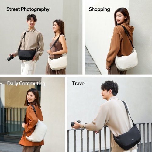 Сумка Ulanzi HMN1 Crossbody Bag (B160 HMN1) Light Gray купити в Україні: Київ, Львів, Хмельницький, Тернопіль, Івано-Франківськ | Низька ціна, відгуки, характеристики від TELEMART фото