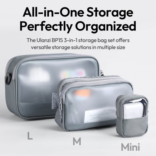 Сумка Ulanzi BP15 Storage Bag M (B169 BP15-M) Transparent купити в Україні: Київ, Львів, Хмельницький, Тернопіль, Івано-Франківськ | Низька ціна, відгуки, характеристики від TELEMART фото