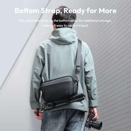 Сумка-слінг Ulanzi PB038 Travel Sling Bag V2 (B120 PB038) Black купити в Україні: Київ, Львів, Хмельницький, Тернопіль, Івано-Франківськ | Низька ціна, відгуки, характеристики від TELEMART фото