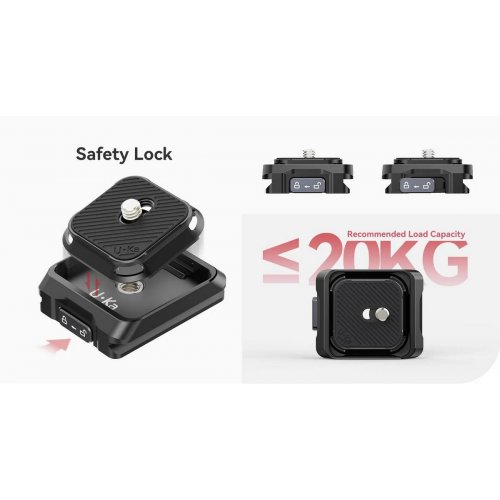 Быстросъемная площадка Ulanzi UKA01 Uka Quick Release Plate and Base Kit (C007 UKA01) Black купить в Украине: Киев, Днепр, Харьков, Одесса  | Низкая цена, отзывы, характеристики от TELEMART фото