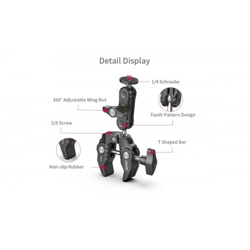 Крепление для экшн-камер Ulanzi R094 Multi-Functional Super Clamp (2638 R094) Black купить в Украине: Киев, Днепр, Харьков, Одесса  | Низкая цена, отзывы, характеристики от TELEMART фото
