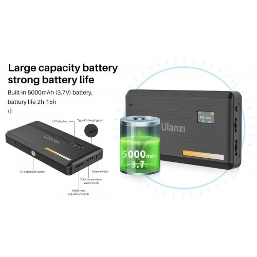 Видеосвет Ulanzi VL200 Bi-color LED Light (2481 VL200) Black купить в Украине: Киев, Днепр, Харьков, Одесса  | Низкая цена, отзывы, характеристики от TELEMART фото