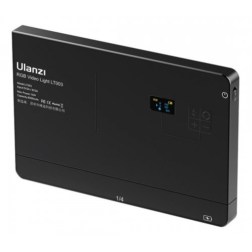Видеосвет Ulanzi LT003 RGB LED Light (3099 LT003) Black купить в Украине: Киев, Днепр, Харьков, Одесса  | Низкая цена, отзывы, характеристики от TELEMART фото