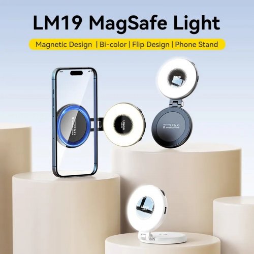 Видеосвет Ulanzi LM19 MagSafe LED Selfie Ring Light (L015 LM19) White купить в Украине: Киев, Днепр, Харьков, Одесса  | Низкая цена, отзывы, характеристики от TELEMART фото