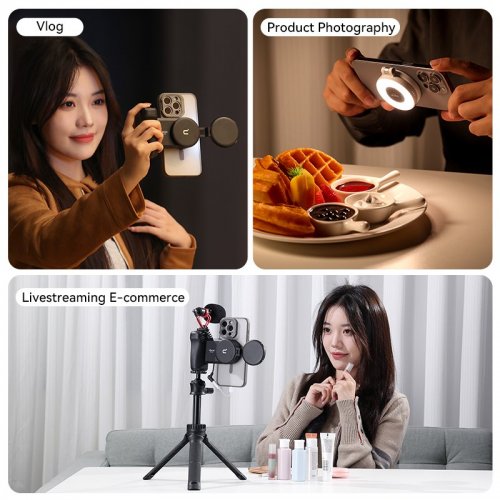 Видеосвет Ulanzi LM19 MagSafe LED Selfie Ring Light (L049GBB1 LM19) Black купить в Украине: Киев, Днепр, Харьков, Одесса  | Низкая цена, отзывы, характеристики от TELEMART фото