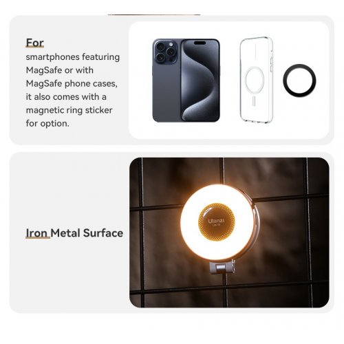 Видеосвет Ulanzi LM19 MagSafe LED Selfie Ring Light (L049GBB1 LM19) Black купить в Украине: Киев, Днепр, Харьков, Одесса  | Низкая цена, отзывы, характеристики от TELEMART фото