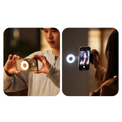 Видеосвет Ulanzi LM19 MagSafe LED Selfie Ring Light (L049GBB1 LM19) Black купить в Украине: Киев, Днепр, Харьков, Одесса  | Низкая цена, отзывы, характеристики от TELEMART фото