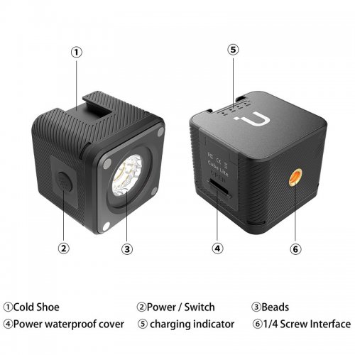 Видеосвет Ulanzi L2 Waterproof Versatile LED Light (2172 L2) Black купить в Украине: Киев, Днепр, Харьков, Одесса  | Низкая цена, отзывы, характеристики от TELEMART фото