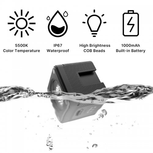 Видеосвет Ulanzi L2 Waterproof Versatile LED Light (2172 L2) Black купить в Украине: Киев, Днепр, Харьков, Одесса  | Низкая цена, отзывы, характеристики от TELEMART фото