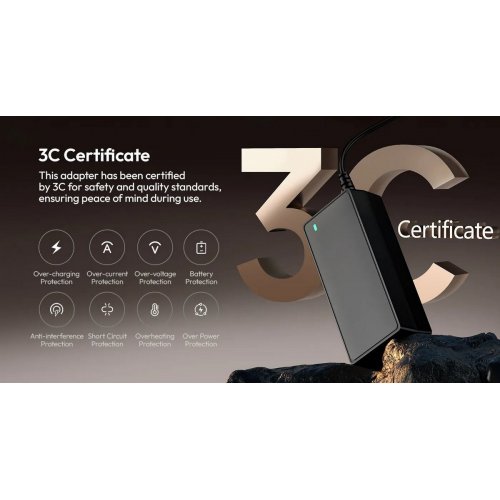 Блок живлення для світла Ulanzi HT005 DC Power Adapter for 40W Pro / RGB Light (EU Plug) (L075 HT005) Black купити в Україні: Київ, Львів, Хмельницький, Тернопіль, Івано-Франківськ | Низька ціна, відгуки, характеристики від TELEMART фото