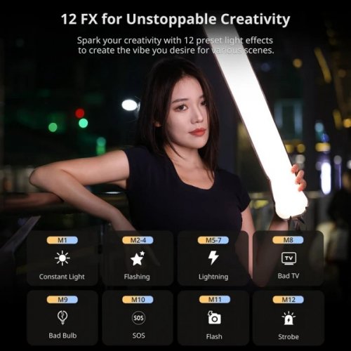 Видеосвет Ulanzi UA20 20W Portable Air Tube Light (L110 UA20) Black купить в Украине: Киев, Днепр, Харьков, Одесса  | Низкая цена, отзывы, характеристики от TELEMART фото