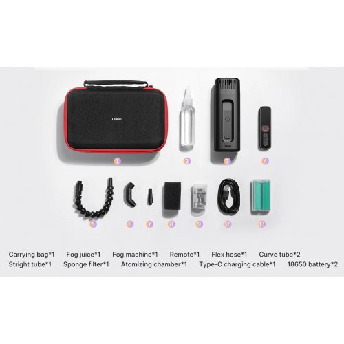 Генератор диму Ulanzi FM01 FILMOG Ace Portable Fog Machine (R001 FM01) Black купити в Україні: Київ, Львів, Хмельницький, Тернопіль, Івано-Франківськ | Низька ціна, відгуки, характеристики від TELEMART фото