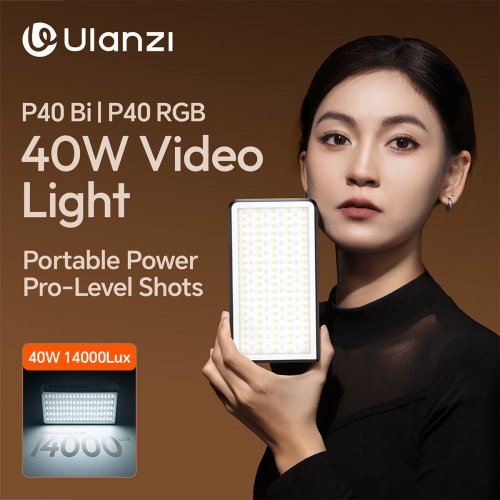 Відеосвітло Ulanzi LM-P40 RGB 40W Portable Light (L130 LM-P40RGB) Black купити в Україні: Київ, Львів, Хмельницький, Тернопіль, Івано-Франківськ | Низька ціна, відгуки, характеристики від TELEMART фото