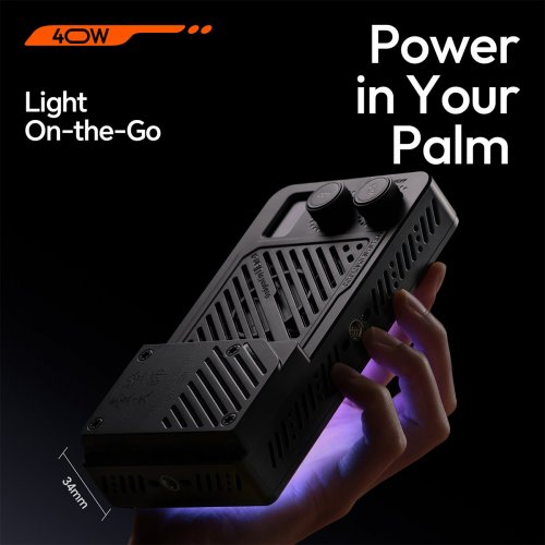 Видеосвет Ulanzi LM-P40 Bi-color 40W Portable Light (L129 LM-P40Bi) Black купить в Украине: Киев, Днепр, Харьков, Одесса  | Низкая цена, отзывы, характеристики от TELEMART фото