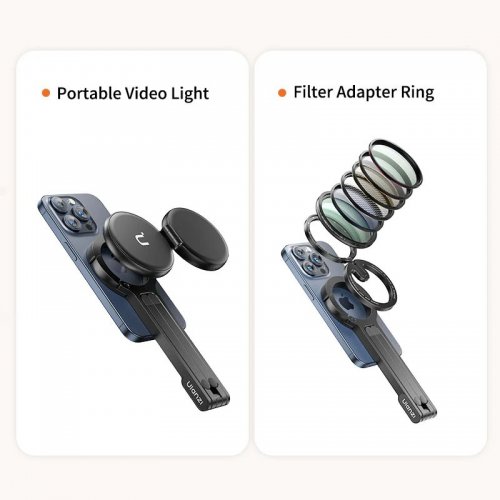 Штатив Ulanzi MA30 Carabiner-Mounted Phone Tripod (M077 MA30) Gray купить в Украине: Киев, Днепр, Харьков, Одесса  | Низкая цена, отзывы, характеристики от TELEMART фото