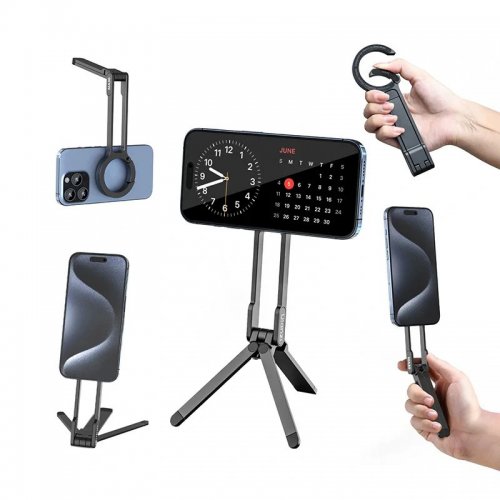 Штатив Ulanzi MA30 Carabiner-Mounted Phone Tripod (M077 MA30) Gray купить в Украине: Киев, Днепр, Харьков, Одесса  | Низкая цена, отзывы, характеристики от TELEMART фото