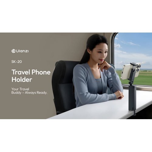 Держатель для телефона Ulanzi SK-20 Travel Phone Holder (M051 SK-20) Black купить в Украине: Киев, Днепр, Харьков, Одесса  | Низкая цена, отзывы, характеристики от TELEMART фото