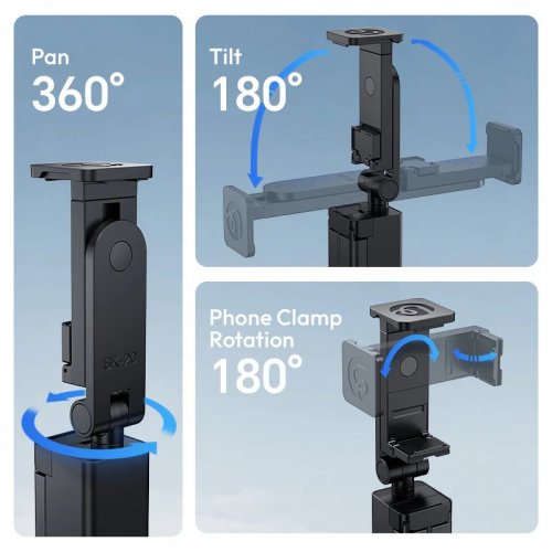 Держатель для телефона Ulanzi SK-20 Travel Phone Holder (M051 SK-20) Black купить в Украине: Киев, Днепр, Харьков, Одесса  | Низкая цена, отзывы, характеристики от TELEMART фото