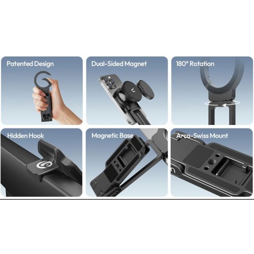 Штатив Ulanzi MA38 MagLock Phone Stand (T163 MA38) Black купить в Украине: Киев, Днепр, Харьков, Одесса  | Низкая цена, отзывы, характеристики от TELEMART фото