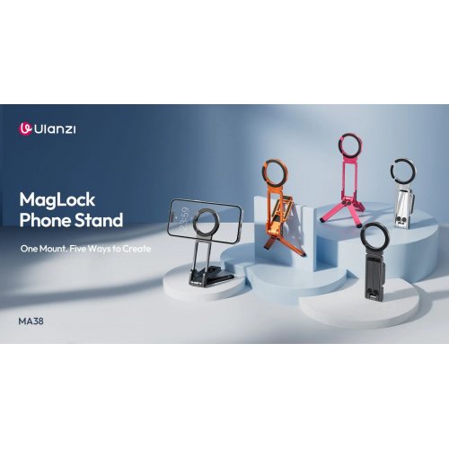 Штатив Ulanzi MA38 MagLock Phone Stand (T163 MA38) Black купить в Украине: Киев, Днепр, Харьков, Одесса  | Низкая цена, отзывы, характеристики от TELEMART фото