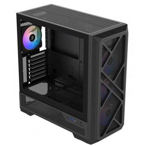 Корпус SAMA S41 без БП (S41-BKAGA4X1-GL) Black купить в Украине: Киев, Днепр, Харьков, Одесса  | Проверка совместимости, низкая цена, отзывы, характеристики от TELEMART фото