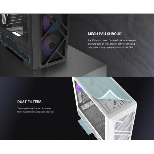 Корпус SAMA S41 без БП (S41-WHAGA4X1-GL) White купить в Украине: Киев, Днепр, Харьков, Одесса  | Проверка совместимости, низкая цена, отзывы, характеристики от TELEMART фото