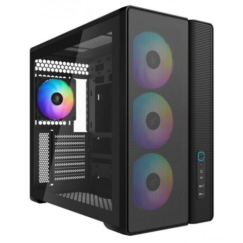 Корпус SAMA S50 без БП (S50-BKAGA4X1-GL) Black купить в Украине: Киев, Днепр, Харьков, Одесса  | Проверка совместимости, низкая цена, отзывы, характеристики от TELEMART фото