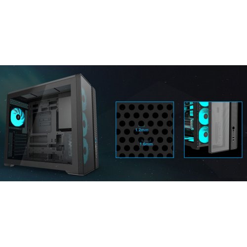 Корпус SAMA S50 без БП (S50-BKAGA4X1-GL) Black купить в Украине: Киев, Днепр, Харьков, Одесса  | Проверка совместимости, низкая цена, отзывы, характеристики от TELEMART фото