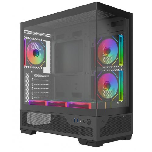 Корпус SAMA V43 без БП (V43-BKADA6X1-GL) Black купить в Украине: Киев, Днепр, Харьков, Одесса  | Проверка совместимости, низкая цена, отзывы, характеристики от TELEMART фото