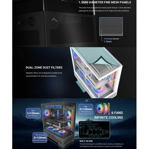 Корпус SAMA V43 без БП (V43-BKADA6X1-GL) Black купить в Украине: Киев, Днепр, Харьков, Одесса  | Проверка совместимости, низкая цена, отзывы, характеристики от TELEMART фото