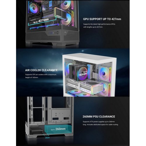 Корпус SAMA V43 без БП (V43-WHADA6X1-GL) White купить в Украине: Киев, Днепр, Харьков, Одесса  | Проверка совместимости, низкая цена, отзывы, характеристики от TELEMART фото