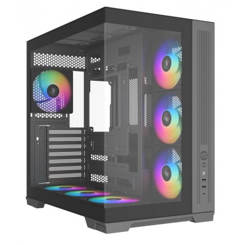 Корпус SAMA V52 без БП (V52-BKADA7X1-GL) Black купить в Украине: Киев, Днепр, Харьков, Одесса  | Проверка совместимости, низкая цена, отзывы, характеристики от TELEMART фото