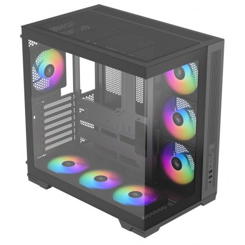 Корпус SAMA V52 без БП (V52-BKADA7X1-GL) Black купить в Украине: Киев, Днепр, Харьков, Одесса  | Проверка совместимости, низкая цена, отзывы, характеристики от TELEMART фото