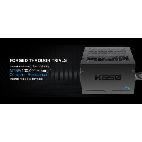 Блок живлення SAMA K650 650W (K0650-BKBFWA25-EU) Black купити в Україні: Київ, Львів, Хмельницький, Тернопіль, Івано-Франківськ | Перевірка сумісності, низька ціна, відгуки, характеристики від TELEMART фото