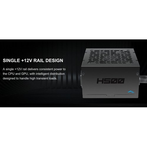 Блок живлення SAMA H500 500W (H0500-BKSHW001-EU) Black купити в Україні: Київ, Львів, Хмельницький, Тернопіль, Івано-Франківськ | Перевірка сумісності, низька ціна, відгуки, характеристики від TELEMART фото