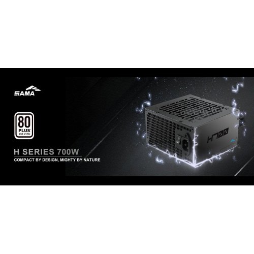 Блок живлення SAMA H700 700W (H0700-BKSHW001-EU) Black купити в Україні: Київ, Львів, Хмельницький, Тернопіль, Івано-Франківськ | Перевірка сумісності, низька ціна, відгуки, характеристики від TELEMART фото