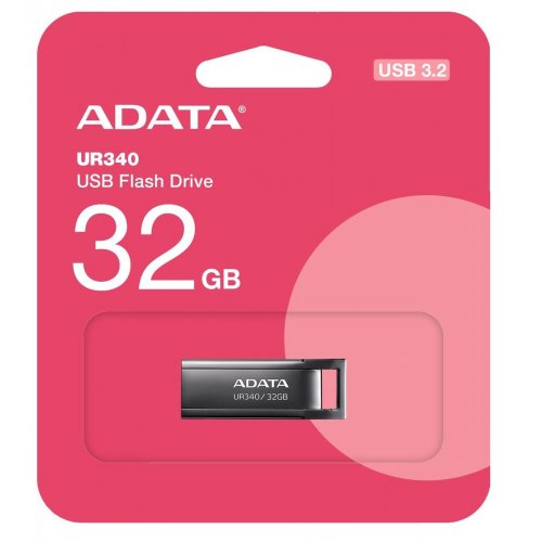 Накопичувач ADATA UR340 32GB USB 3.2 (AROY-UR340-32GBK) Black купити в Україні: Київ, Львів, Хмельницький, Тернопіль, Івано-Франківськ | Низька ціна, відгуки, характеристики від TELEMART фото