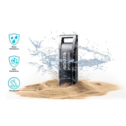 Накопичувач ADATA UR340 32GB USB 3.2 (AROY-UR340-32GBK) Black купити в Україні: Київ, Львів, Хмельницький, Тернопіль, Івано-Франківськ | Низька ціна, відгуки, характеристики від TELEMART фото