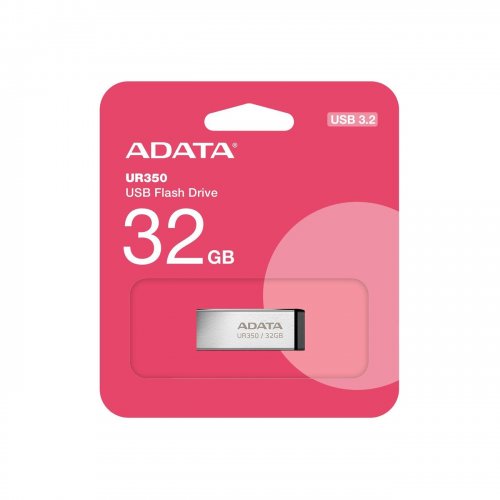 Накопичувач ADATA UR350 32GB USB 3.2 (UR350-32G-RSR/BK) Silver/Black купити в Україні: Київ, Львів, Хмельницький, Тернопіль, Івано-Франківськ | Низька ціна, відгуки, характеристики від TELEMART фото
