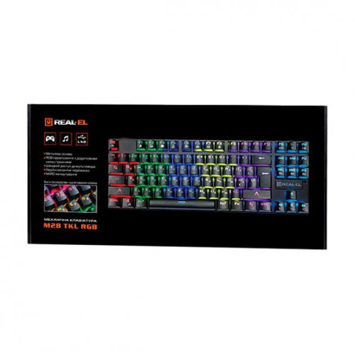 Photo Keyboard REAL-EL M28 TKL RGB Jiate Blue