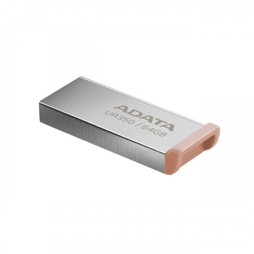 Накопитель ADATA UR350 64GB USB 3.2 (UR350-64G-RSR/BG) Silver/Beige купить в Украине: Киев, Днепр, Харьков, Одесса  | Низкая цена, отзывы, характеристики от TELEMART фото