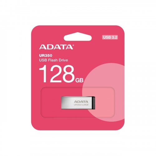 Накопитель ADATA UR350 128GB USB 3.2 (UR350-128G-RSR/BK) Silver/Black купить в Украине: Киев, Днепр, Харьков, Одесса  | Низкая цена, отзывы, характеристики от TELEMART фото