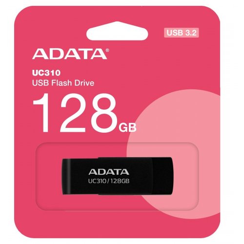 Накопитель ADATA UC310 128GB USB 3.2 (UC310-128G-RBK) Black купить в Украине: Киев, Днепр, Харьков, Одесса  | Низкая цена, отзывы, характеристики от TELEMART фото