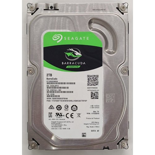 Жесткий диск Seagate BarraCuda 2TB 64MB 7200RPM 3.5'' (ST2000DM006) (Восстановлено продавцом, 865595) купить в Украине: Киев, Днепр, Харьков, Одесса  | Проверка совместимости, низкая цена, отзывы, характеристики от TELEMART фото