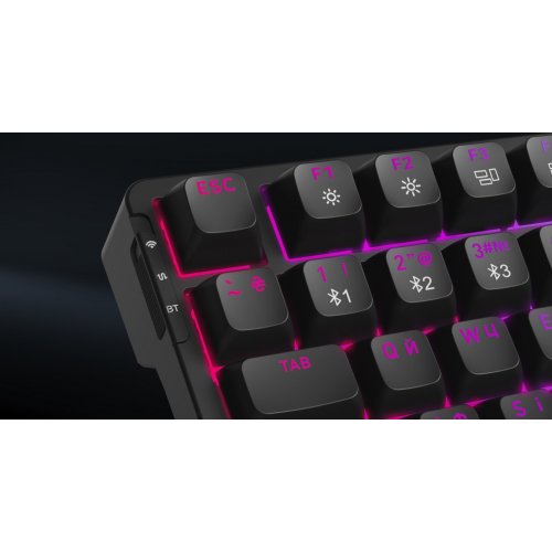 Уценка клавиатура HATOR Icefall Pro Aurum Orange Linear Rev.2.0 Wireless (HTK450UA) Black (Вскрытая упаковка, 865631) купить в Украине: Киев, Днепр, Харьков, Одесса  | Низкая цена, отзывы, характеристики от TELEMART фото