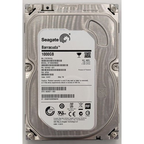 Жорсткий диск Seagate Barracuda 7200.14 1TB 64MB 7200RPM 3.5" (ST1000DM003) (Відновлено продавцем, 865770) купити в Україні: Київ, Львів, Хмельницький, Тернопіль, Івано-Франківськ | Перевірка сумісності, низька ціна, відгуки, характеристики від TELEMART фото