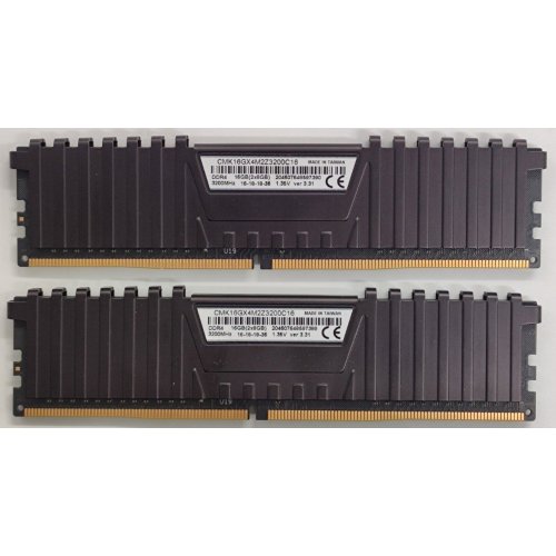 Озп Corsair DDR4 16GB (2x8GB) 3200Mhz Vengeance LPX Black (CMK16GX4M2Z3200C16) (Відновлено продавцем, 865774) купити в Україні: Київ, Львів, Хмельницький, Тернопіль, Івано-Франківськ | Перевірка сумісності, низька ціна, відгуки, характеристики від TELEMART фото